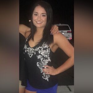 Glitzy Black Express Tank Top